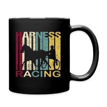 Harness Racing Harness Racing Retro Vintage Silhouette - Full Colour Mug - black - Right