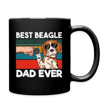 Best Beagle Dad Ever - Tasse einfarbig - Schwarz - Rechts