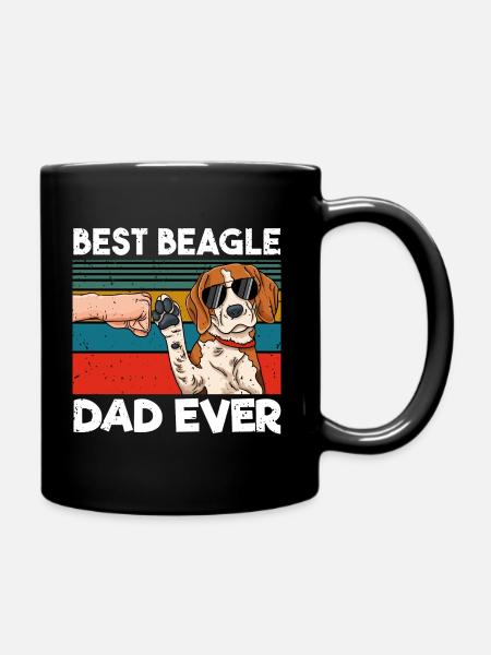 Najlepszy tata Beagle w historii - Kubek jednokolorowy - czarny