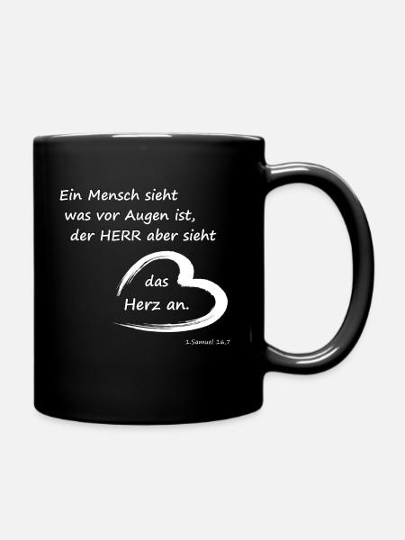 Christliche Bibelverse Gott Religion Bibel - Tasse einfarbig - Schwarz