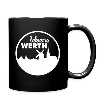Werth Skyline / Isselburg Werth - Tasse einfarbig - Schwarz - Rechts