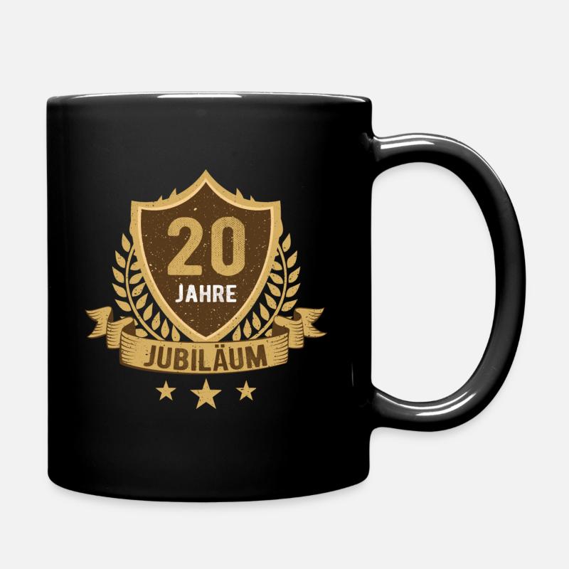 20 Jahre Jubiläum Firmenjubiläum Mitarbeiter - Tasse einfarbig - Schwarz