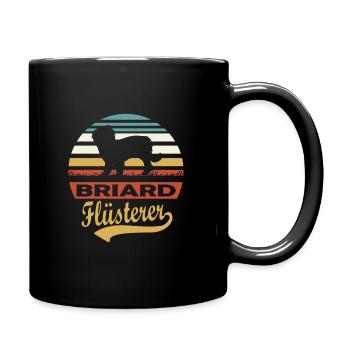 Briard Whisperer Retro Style for Dog Owners - Full Colour Mug - black - Right