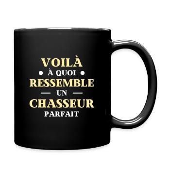 t shirt chasseur parfait humour chasse homme - Mug uni - noir - Droite