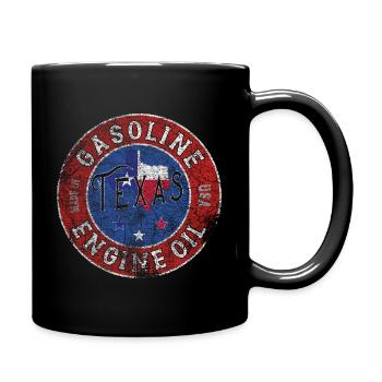 Texas Gasoline Motor Oil - Full Colour Mug - black - Right