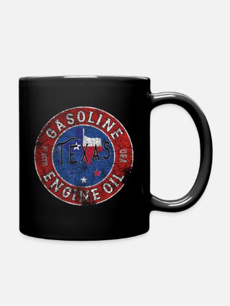 Texas Gasoline Motor Oil - Tasse einfarbig - Schwarz