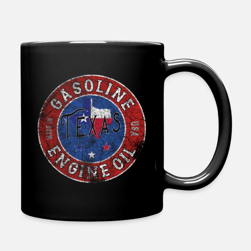 Texas Gasoline Motor Oil - Tasse einfarbig - Schwarz