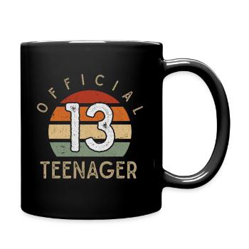 Rétro fille garçon 13 ans adolescent - Mug uni - noir - Droite