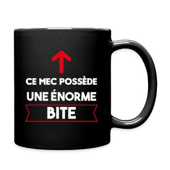cadeau marrant mec énorme bite tebi zob penis - Mug uni - noir - Droite