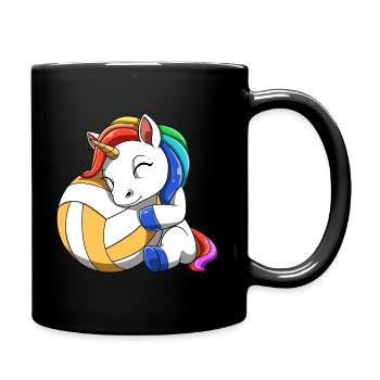 Volley-ball Licorne - Mug uni - noir - Droite
