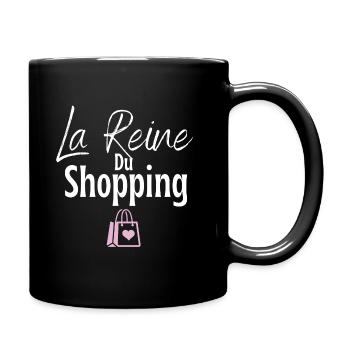 La reine du shopping tshirt boutique amour shop - Mug uni - noir - Droite