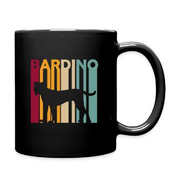 Bardino Majorero Retro Vintage Stripe Silhouette - Full Colour Mug - black - Right