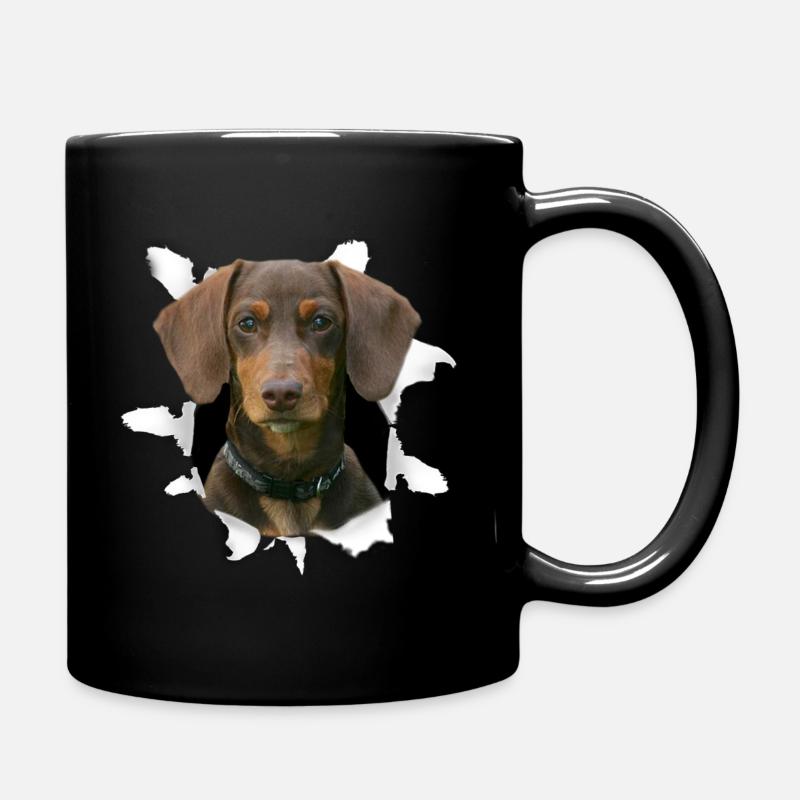 Dachshund Dog - Dachshund - Full Colour Mug - black