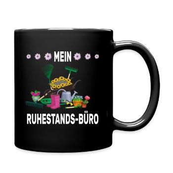 Garten Werkzeug Ruhestand Büro - Tasse einfarbig - Schwarz - Rechts