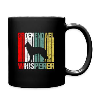 Groenendael Belgian Shepherd WhisperEr Retro - Full Colour Mug - black - Right