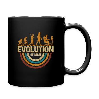 Programmer Computer Freak Evolution Retro - Full Colour Mug - black - Right