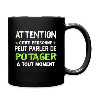 Potager cadeau drôle - Mug uni - noir - Droite