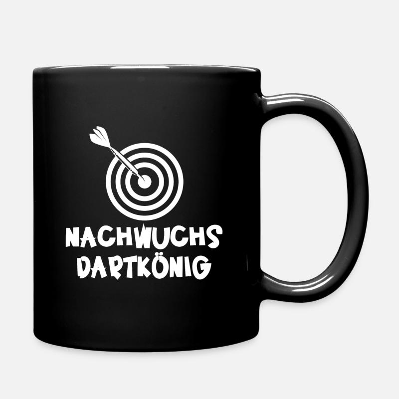 Nachwuchs Dartkönig Dartboard Dart - Tasse einfarbig - Schwarz