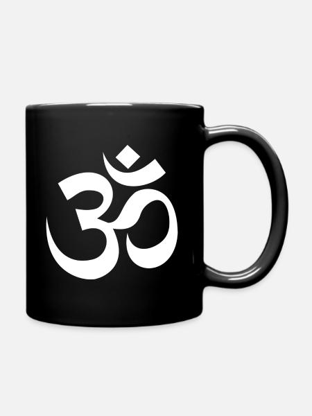 om symbole méditer bouddhisme symbole chakra - Mug uni - noir