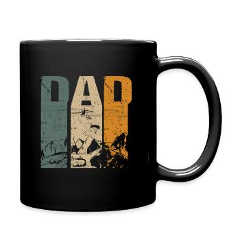 Parachutisme Papa Papa Retro - Mug uni - noir - Droite