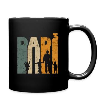 Dad Dad 3 Third Child Baby Retro Vintage - Full Colour Mug - black - Right