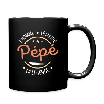 Pépé l'homme le mythe la légende pepe cadeau - Mug uni - noir - Droite