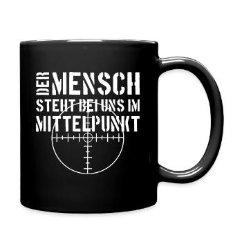DER MENSCH MITTELPUNKT BUNDESWEHR SOLDAT - Tasse einfarbig - Schwarz - Rechts