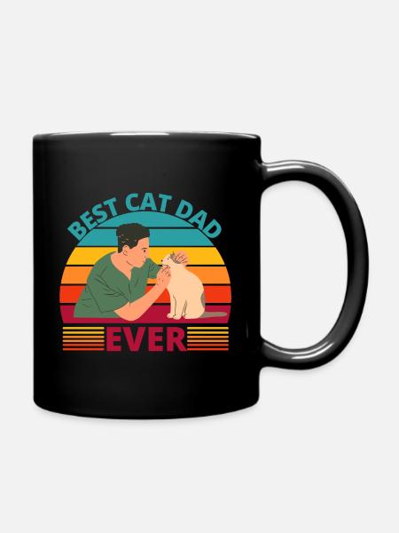Best Cat Dad Ever - cadeau pour les amoureux des chats - Mug uni - noir
