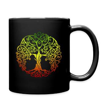 Africa Roots Black History Month Tree - Full Colour Mug - black - Right