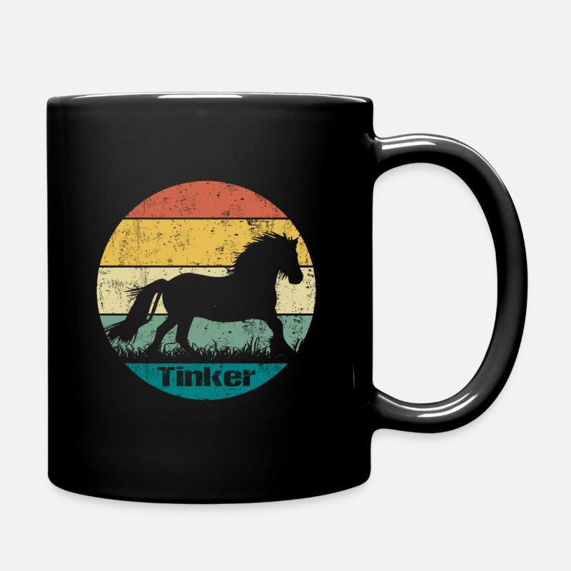 Tinker Pferd Vintage Retro - Tasse einfarbig - Schwarz