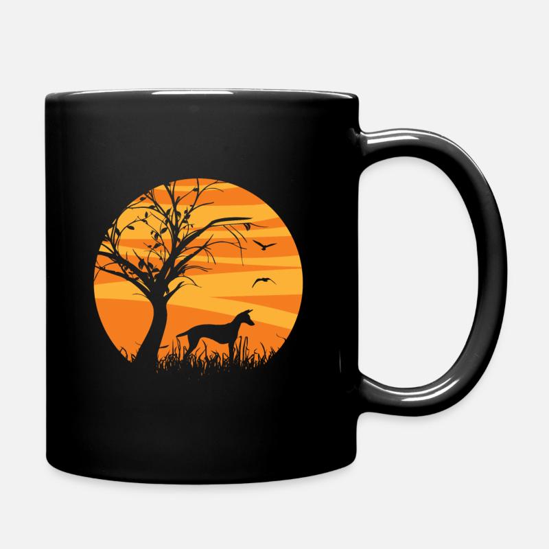 Podenco Canario Sonnenaufgang - Tasse einfarbig - Schwarz