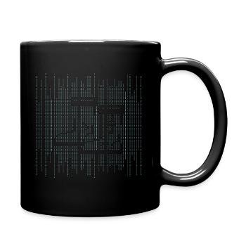Bottes dans la nature agriculteur ASCII - Mug uni - noir - Droite