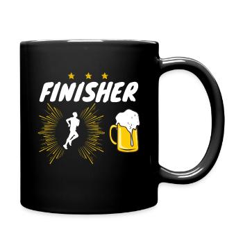 Finisher / Running / Runner / Geschenk - Tasse einfarbig - Schwarz - Rechts