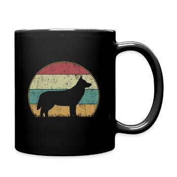 Harzer Fuchs Vintage - Tasse einfarbig - Schwarz - Rechts