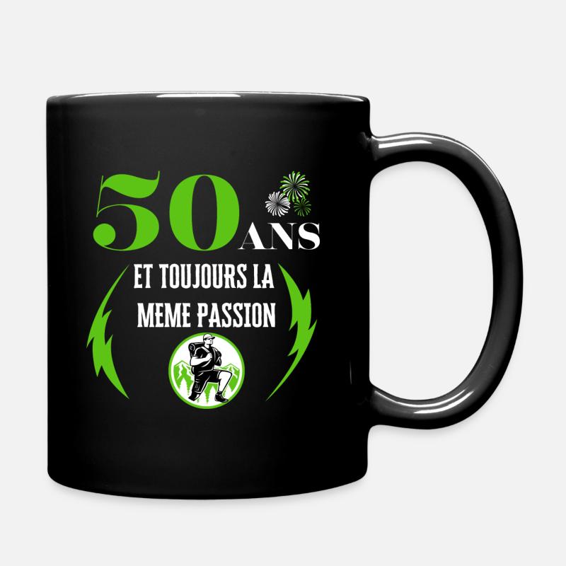 50 ans et toujours la même passion / randonnée - Mug uni - noir