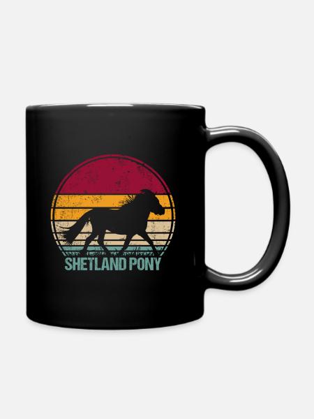 Shetland Pony Vintage - Tasse einfarbig - Schwarz