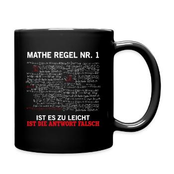 Lustiger Mathematik Spruch Mathefreak Formeln - Tasse einfarbig - Schwarz - Rechts