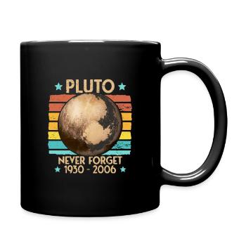 Pluto never forget - Tasse einfarbig - Schwarz - Rechts