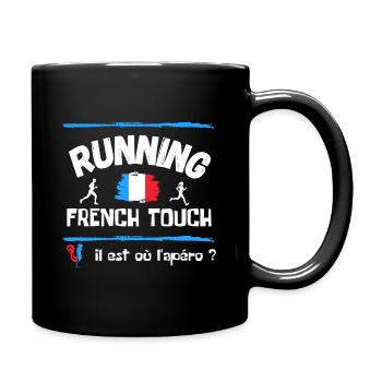Running French Touch / Jogging / Cadeau / Runner - Mug uni - noir - Droite