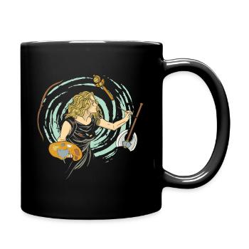 Künstler - Tasse einfarbig - Schwarz - Rechts