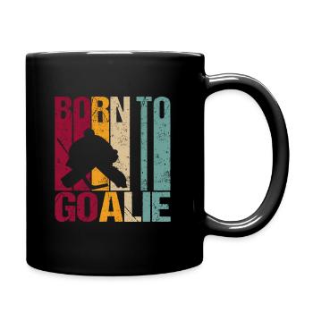 Ice hockey goalkeeper goalkeeper born to the saying - Full Colour Mug - black - Right