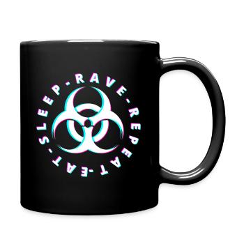 Raver / Rave / Gabber / Speedcore Raver Uptempo - Full Colour Mug - black - Right