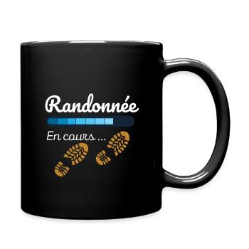 Randonnée en cours cadeau marche - Mug uni - noir - Droite