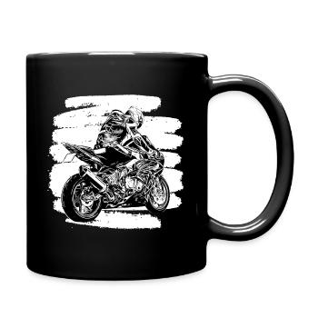 Motorcycle motorcycles motorcyclist biker lifestyle - Full Colour Mug - black - Right