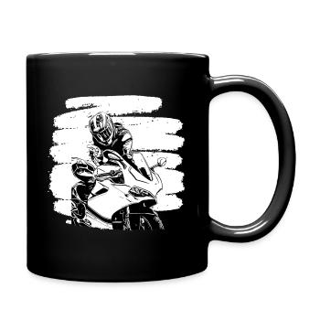 Motorcycle motorcycles motorcyclist biker lifestyle - Full Colour Mug - black - Right