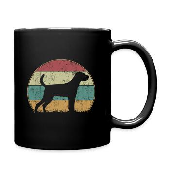 Parson Russell Terrier Retro Vintage - Full Colour Mug - black - Right