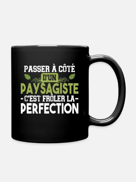 Paysagiste élagueur jardin métier arbuste cadeau - Mug uni - noir