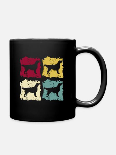 Flat Coated Retriever Rétro Vintage - Mug uni - noir