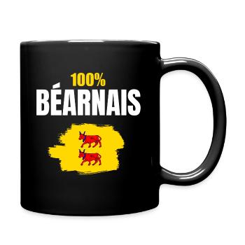 100 % bearnais - cadeau homme béarn - béarnais - Mug uni - noir - Droite