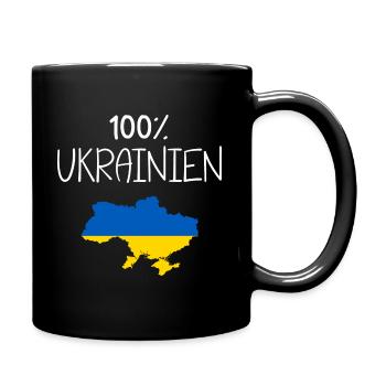 100 % Ukrainien - cadeau homme Ukraine - Mug uni - noir - Droite